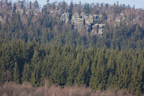 Klipporna nära nationalparken av Adrpsach och Teplice, Tjeckien — Stockfoto