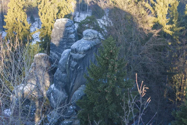 Rocas cerca del Parque Nacional de Adrpsach y Teplice, República Checa —  Fotos de Stock