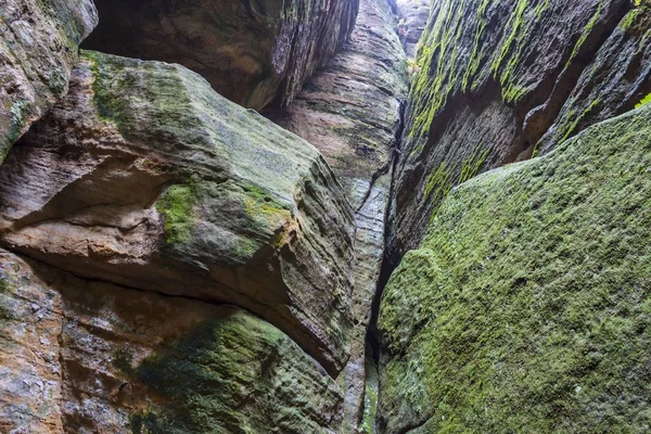 Parco Nazionale della Repubblica Ceca Teplice rocce. Rock Town . — Foto Stock