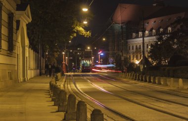 Wroclaw bölgesindeki gece, Polonya