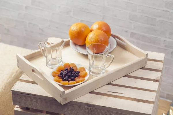 Café da manhã saudável com frutas — Fotografia de Stock