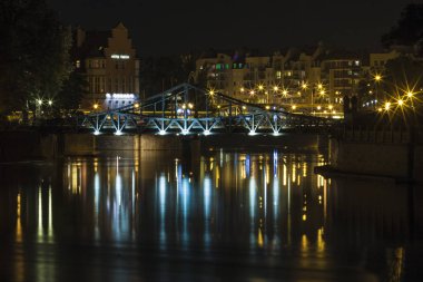 Wroclaw bölgesindeki gece, Polonya