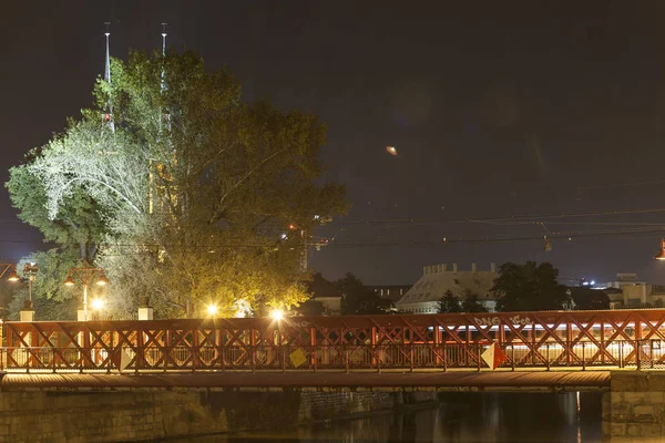 Wroclaw la nuit, Pologne — Photo