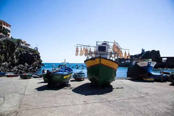 Vista Bacalao Puerto Puerto Camara Lobos Madeira — Foto de Stock