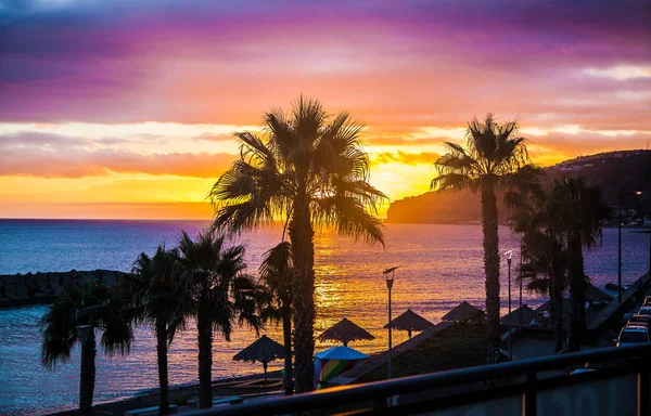 Sunset Coast Madeira Island — Stock Photo, Image