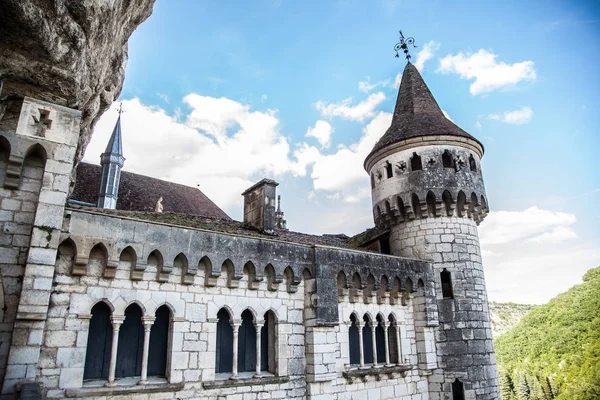 Rocamadour Sanctuary Tower Lot France — стокове фото