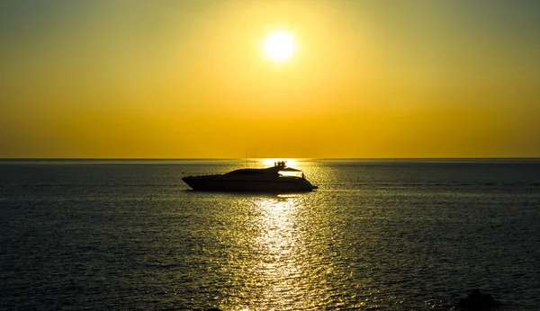 Pôr Sol Praia Saint Tropez — Fotografia de Stock