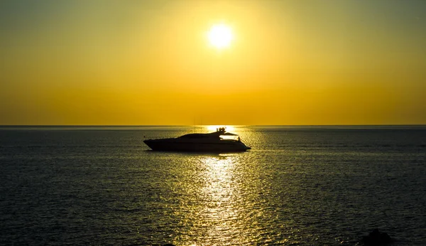 Zonsondergang Het Strand Saint Tropez — Stockfoto