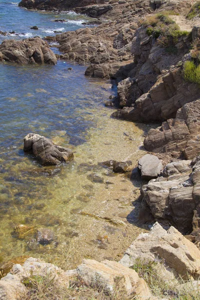 Costa Azul Vista Una Cala Saint Tropez Ramatuelle Var Francia — Foto de Stock