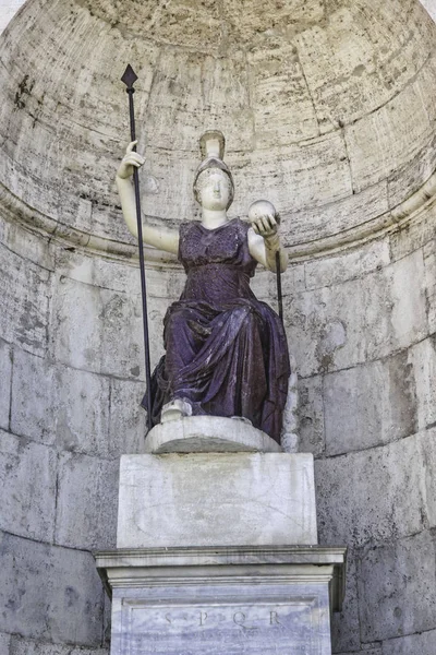 Estatua Diosa Roma Piazza Del Campidoglio Roma Lazio Italia —  Fotos de Stock