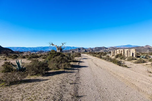 Utsikt Över Öknen Tabernas Almería Provinsen Spanien — Stockfoto