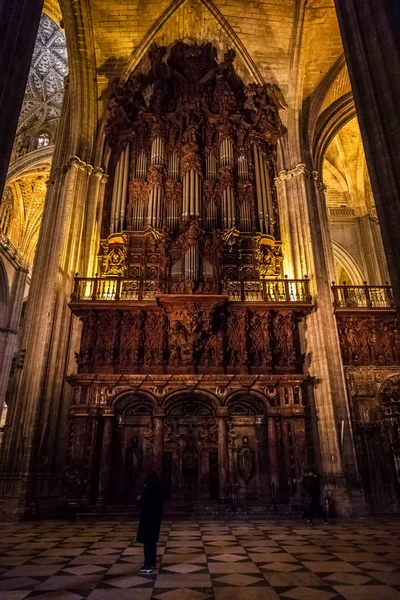 Órgano Catedral Sevilla Sevilla Andalucía España — Foto de Stock