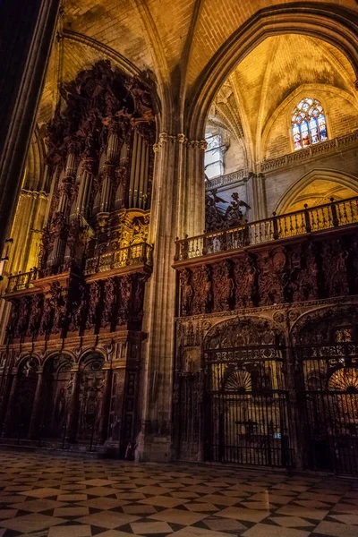 Órgano Catedral Sevilla Sevilla Andalucía España — Foto de Stock