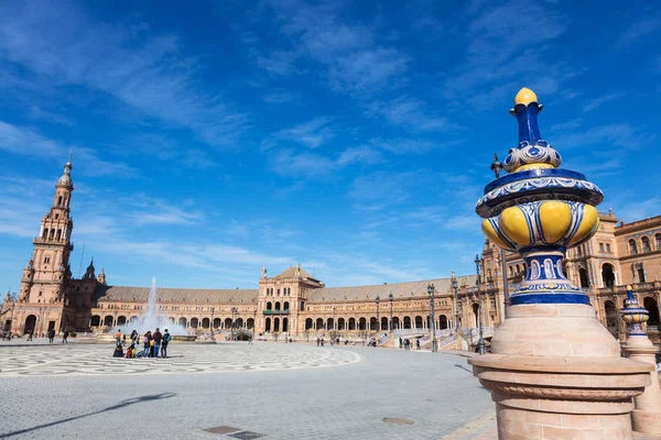 Seville Endülüs Spanya Spanya Meydanı Plaza Espana 1928 Yılında Inşa — Stok fotoğraf