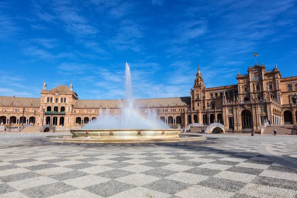 Sevilha Andaluzia Espanha Praça Espanha Plaza Espana Foi Construída 1928 — Fotografia de Stock