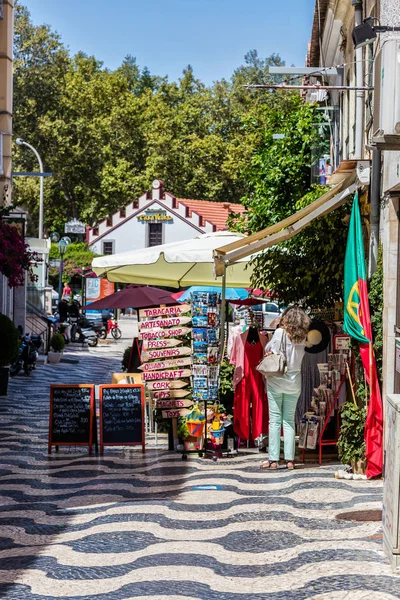 Rua Comercial Cidade Cascais Zona Lisboa Portugal — Fotografia de Stock