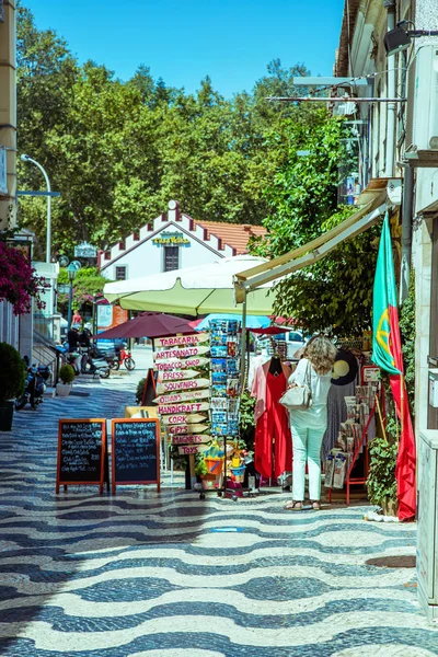 Rua Comercial Cidade Cascais Zona Lisboa Portugal — Fotografia de Stock