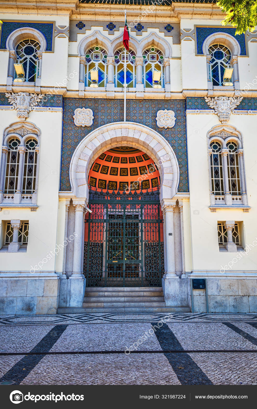 Bank Portugal City Faro Algarve Region Portugal Stock Photo