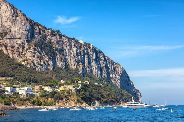 Blick Auf Das Meer Die Stadt Capri Vesuv Von Den — Stockfoto