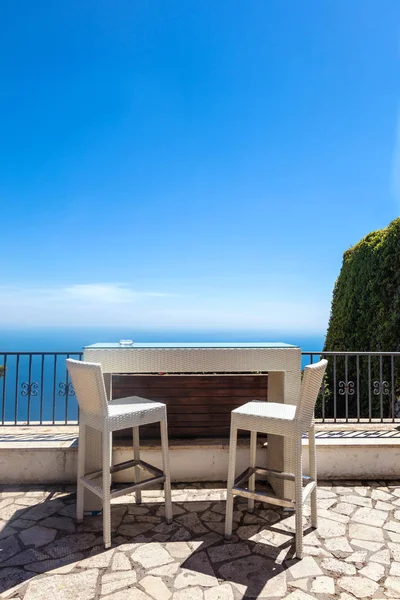 Pohled Terasu Moře Výšin Hory Solaro Anacapri Capri Island Neapole — Stock fotografie