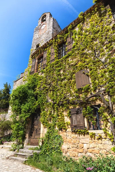 Bell Tower Bruniquel Village Church Tarn Midi Pyrnes Occitanie France — Stock Photo, Image