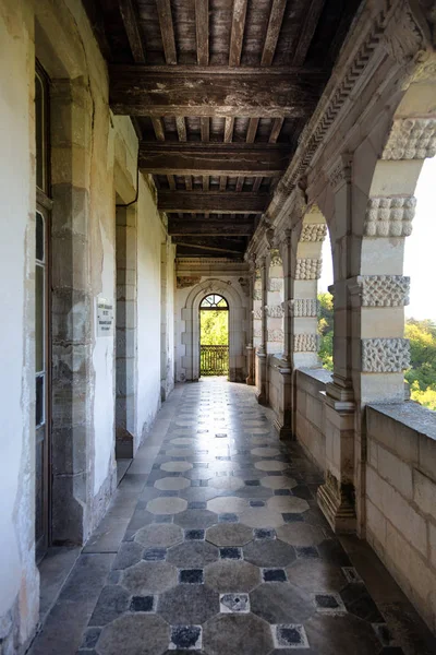 Exterior Corridor Bruniquel Castle Tarn Midi Pyrnes Occitanie France — 스톡 사진
