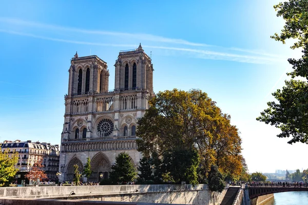 Frankrijk Parijs Oktober 2018 Uitzicht Notre Dame Paris Kathedraal — Stockfoto