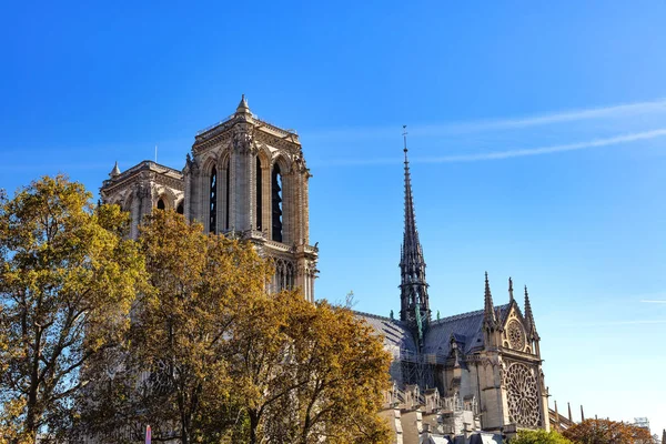 Frankrike Paris Oktober 2018 Utsikt Över Katedralen Notre Dame Paris — Stockfoto