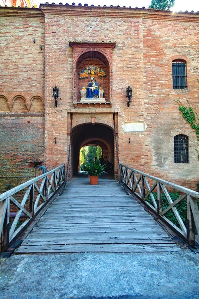 Vstup Opatství Asciano Monte Oliveto Maggiore Siena Toskánsko Itálie — Stock fotografie