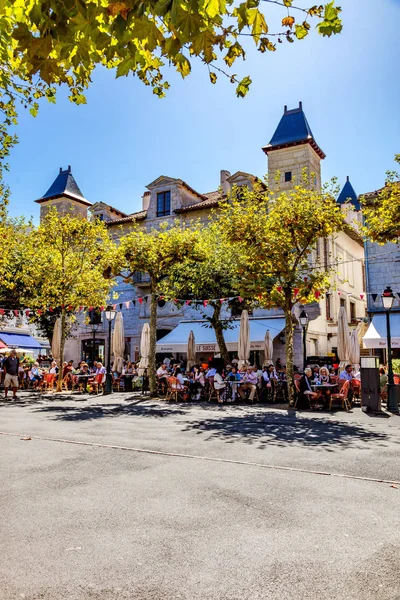 Saint Jean Luz Franciaország 2019 Szeptember Bevásárlóutcára Néző Faluban — Stock Fotó