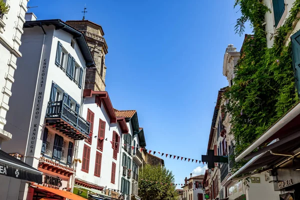 Saint Jean Luz França Setembro 2019 Vista Uma Rua Comercial — Fotografia de Stock