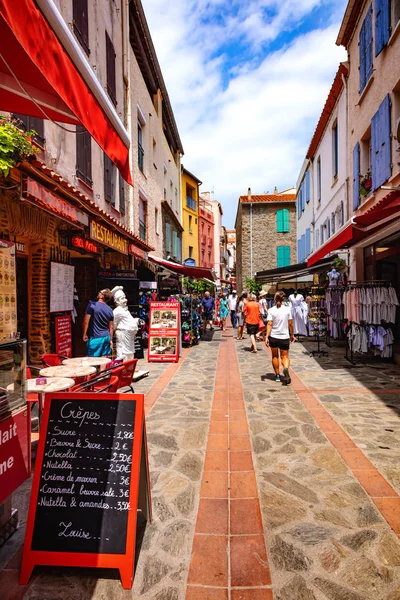 Banyuls Sur Mer 2019 Július Saint Pierre Bevásárlóutca Banyuls Sur — Stock Fotó