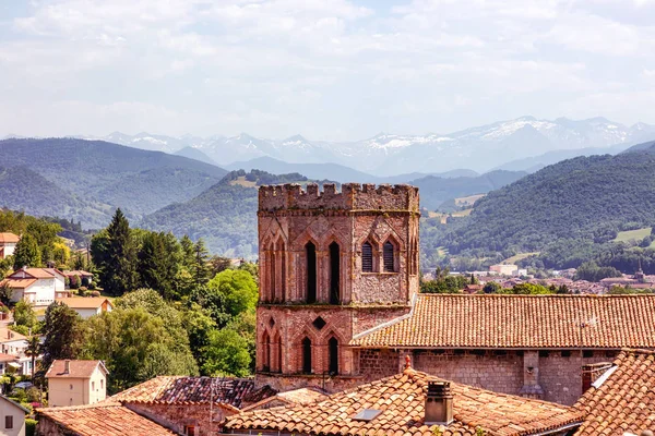 Katedralen Byn Saint Lizier Departementet Arige Pyrenéerna Occitanie Frankrike — Stockfoto