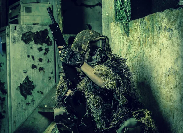 Sniper Woman Paintball Royalty Free Stock Photos