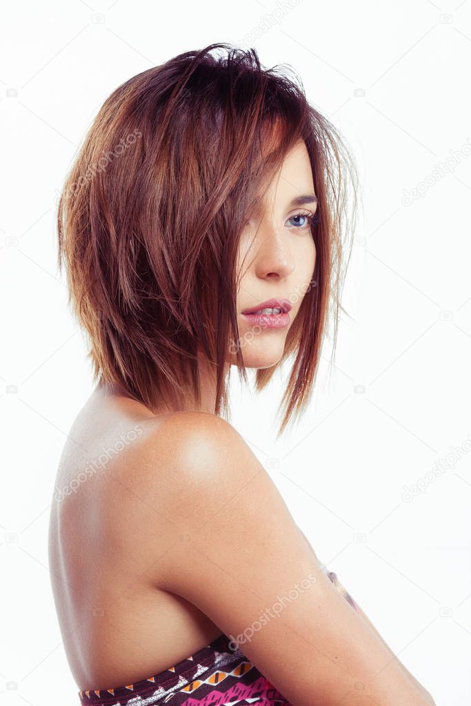 Portrait of a young woman in sensual look