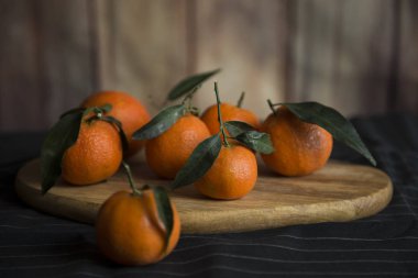 Ormanda bir grup mandalina..