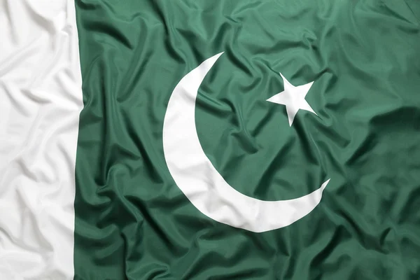 Κλωστοϋφαντουργικών σημαία του Πακιστάν — Φωτογραφία Αρχείου