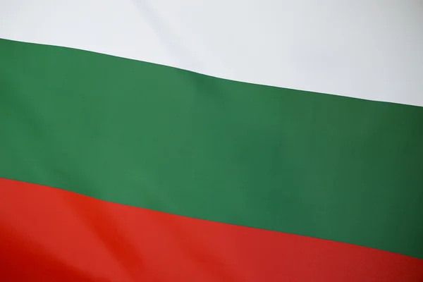 Közelkép a bolgár zászló — Stock Fotó