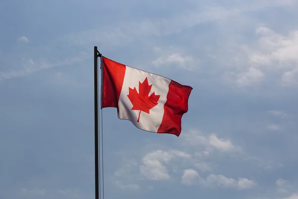 National flag of Canada on a flagpole — Stock Photo, Image