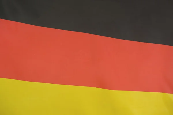 Primer plano de la bandera textil de Alemania — Foto de Stock