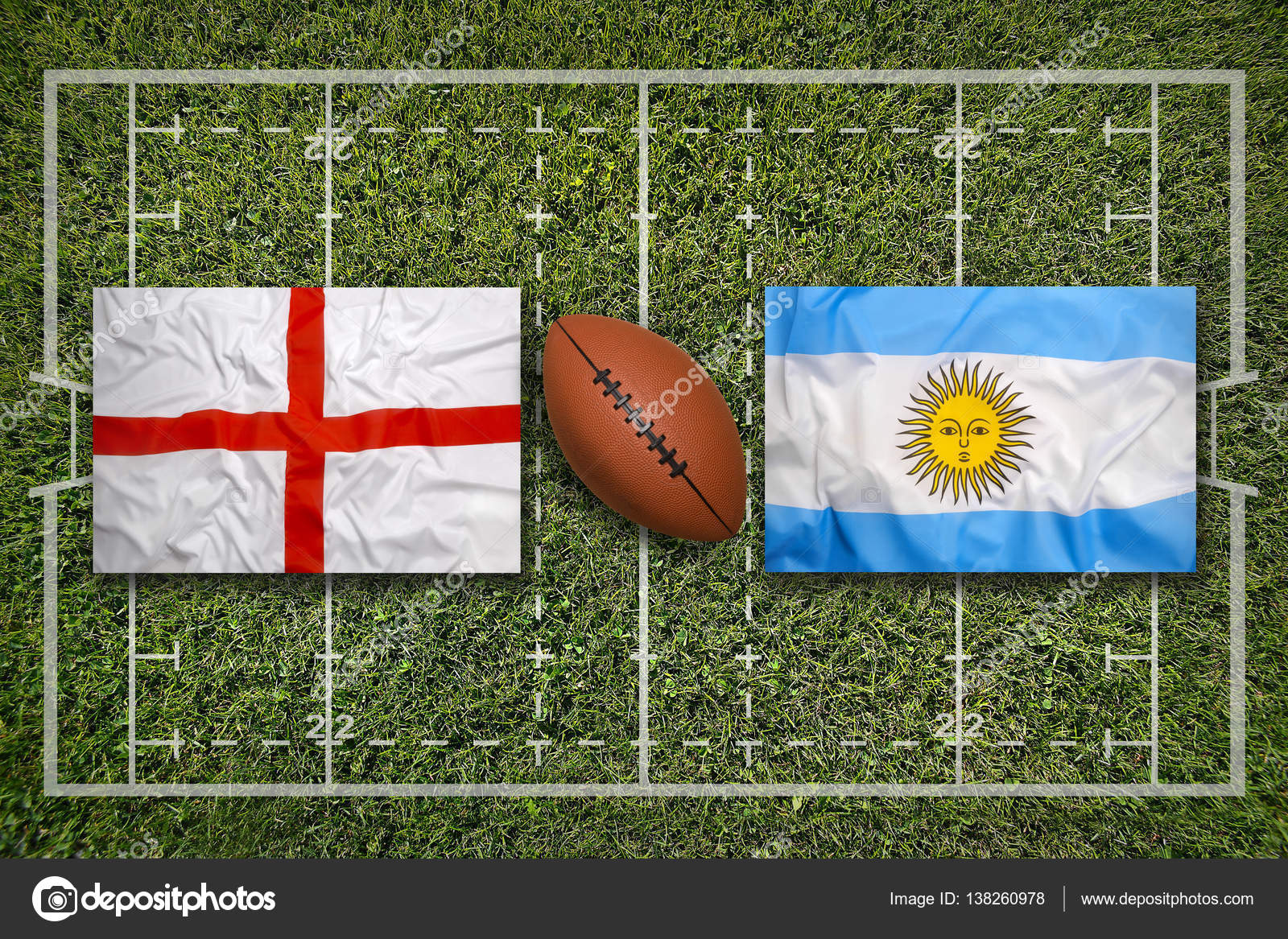 England Vs Argentinien Fahnen Auf Dem Rugby Feld Stockfotografie Lizenzfreie Fotos C Kb Photodesign 138260978 Depositphotos