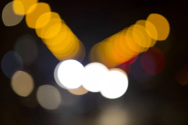 Colorful bokeh on black background — Stock Photo, Image