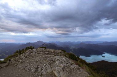Herzogstand, Bavyera, Almanya üstten görüntülemek