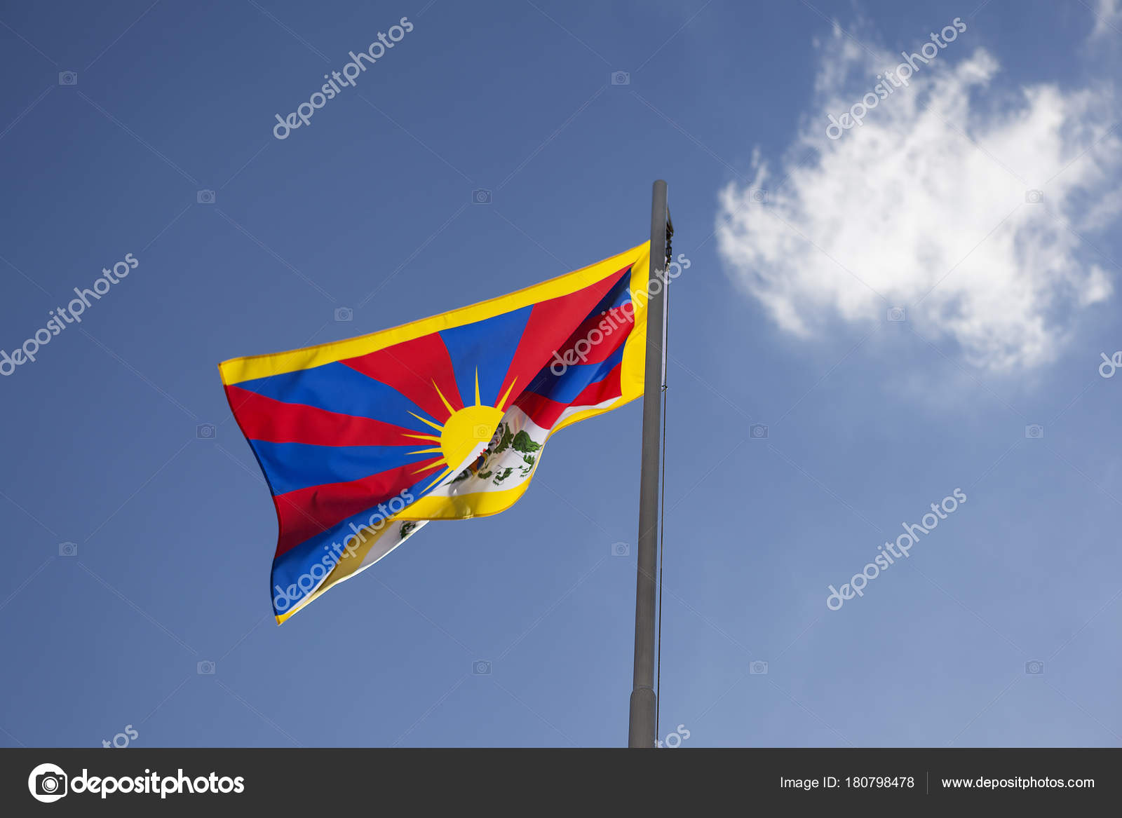 national flag tibet flagpole