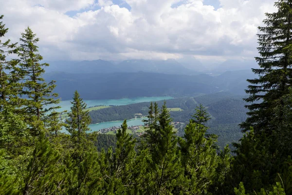 Vista Desde Soporte Herzogstand Montaña Baviera Alemania Verano — Foto de Stock