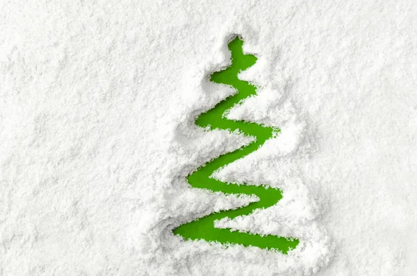 Рождественская елка в снегу Лицензионные Стоковые Изображения