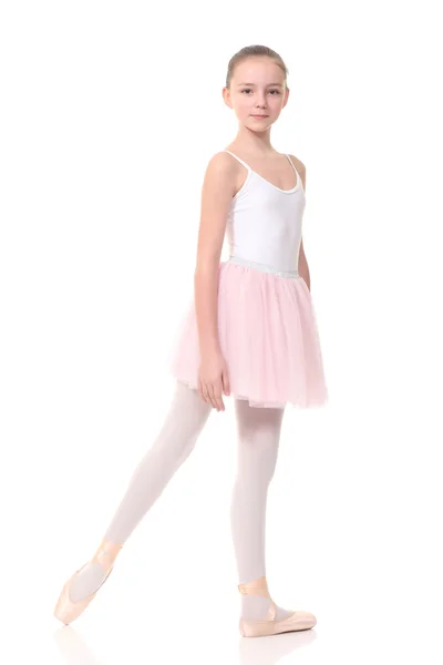 Mała dziewczynka, ubrany jak baletnica — Zdjęcie stockowe