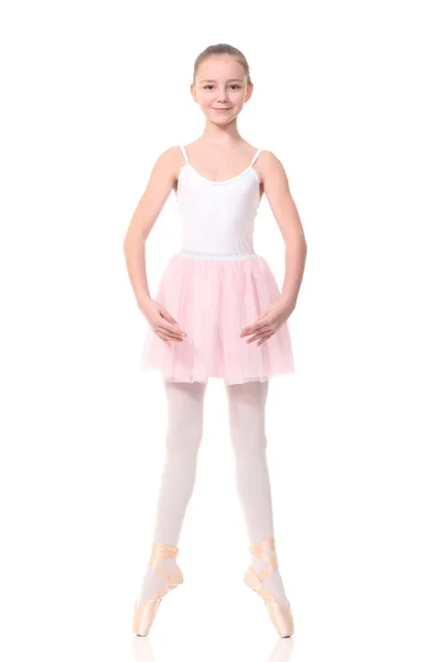 Lilla flicka, klädd som en ballerina — Stockfoto