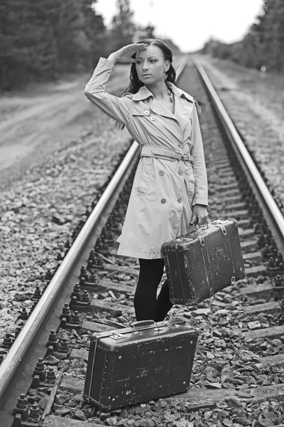 Woman refugee sad — Stock Photo, Image
