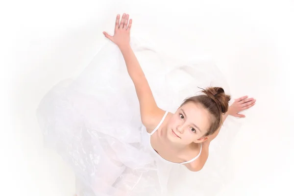 Kleines Mädchen, als Ballerina verkleidet — Stockfoto